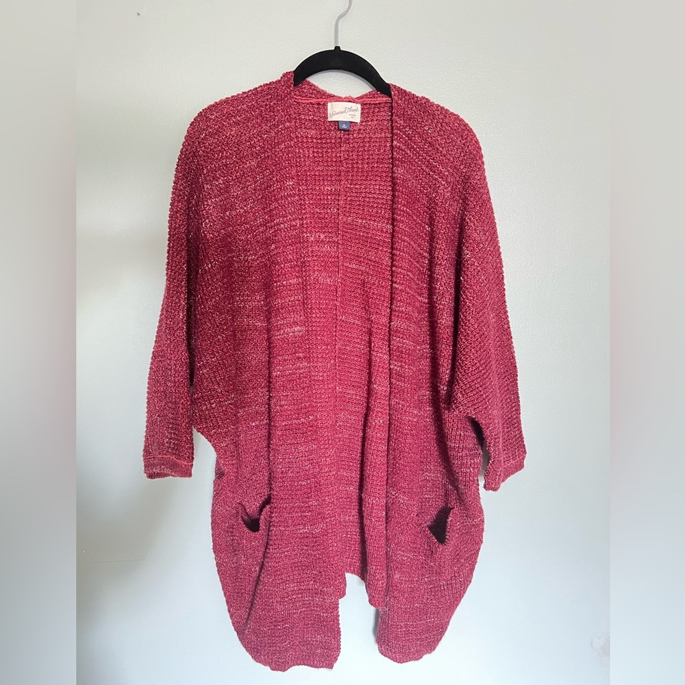 Universal Thread Maroon Knit Open Face Cardigan W… - image 5